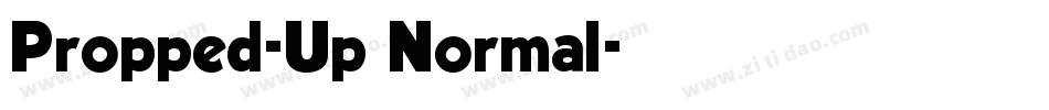 Propped-Up Normal字体转换